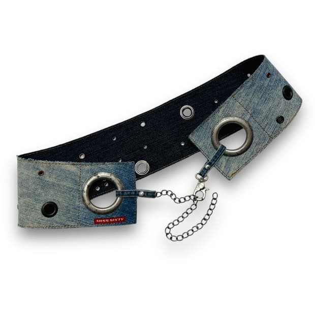 Miss Sixty y2k denim punching Belt