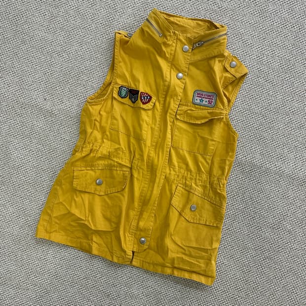 실측확인 빈티지 집업 조끼 자켓 0423D