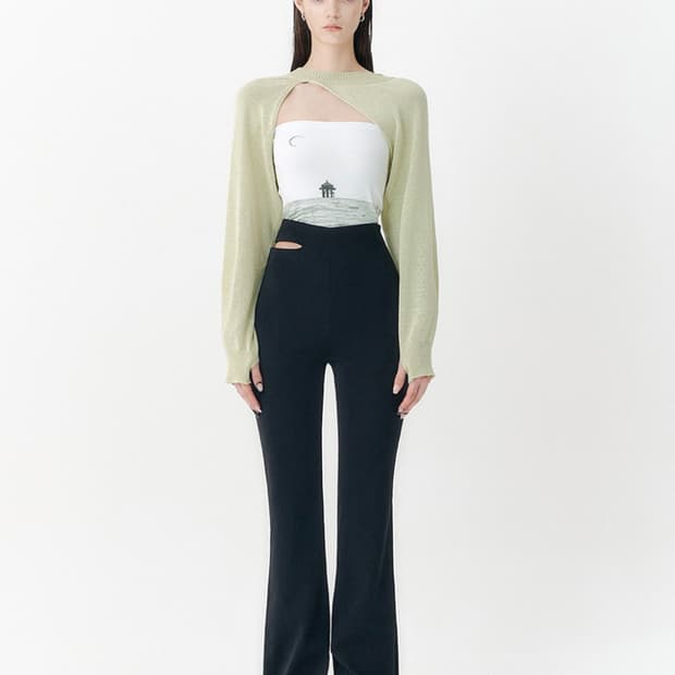 yuse 부츠컷 레깅스 (허리 컷아웃)