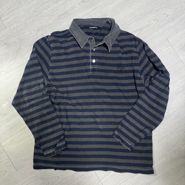 해칭룸 VTG stripe polo tee Navy 3