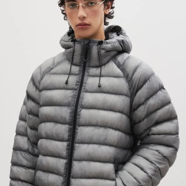 수아레 라이트 시어쉘 경량패딩 그레이 L 새상품