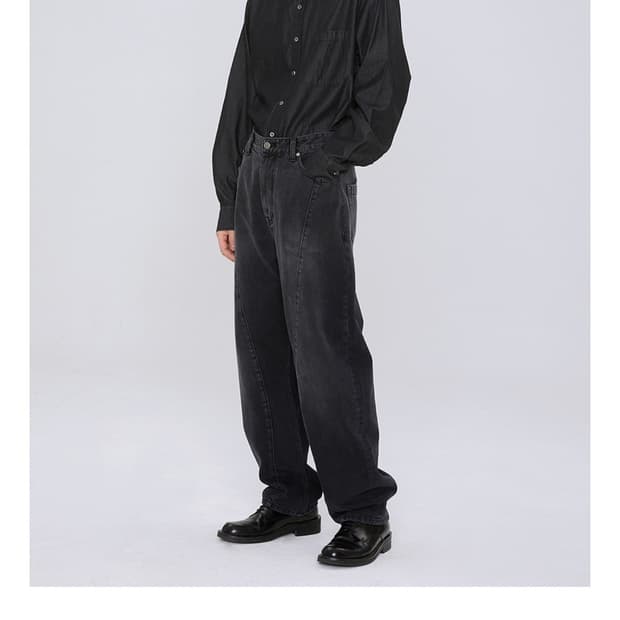 노운 웨이브 데님 팬츠 