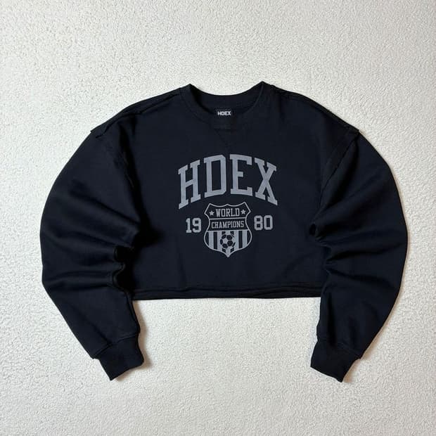 HDEX 우먼스 바시티 크롭 맨투맨 PN7409