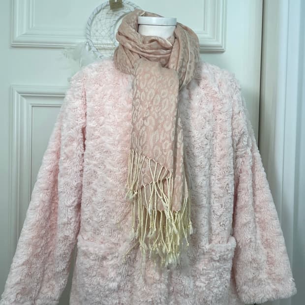 pink leopard y2k muffler