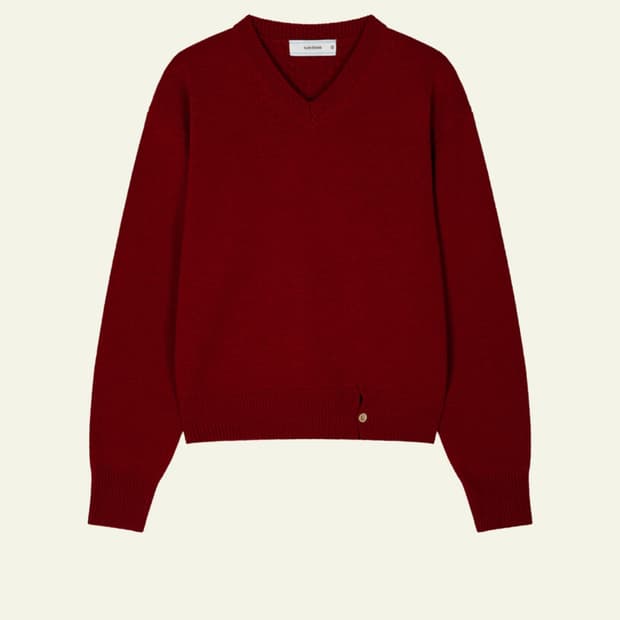 웨이비니스 브이넥 니트