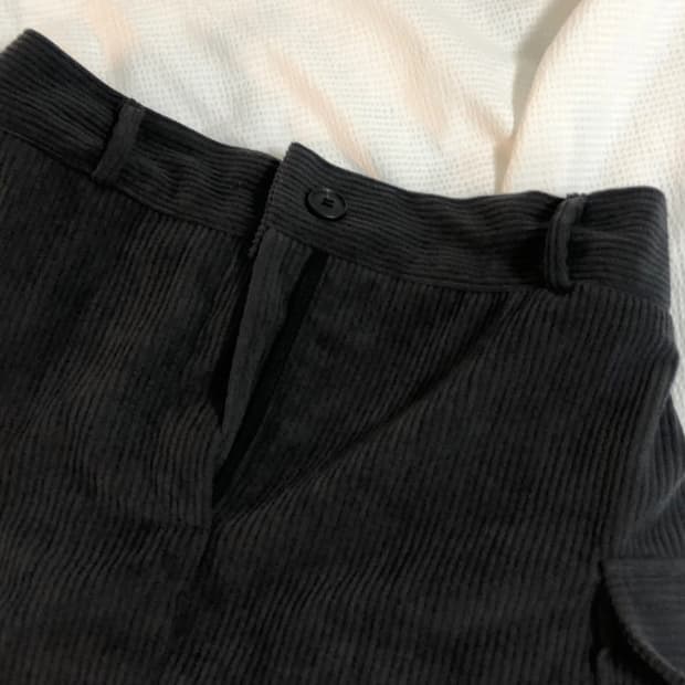 코듀로이 미니 스커트