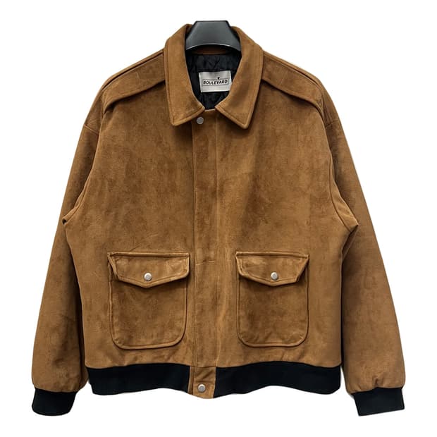 Boule Vard 스웨이드 퀼팅 블루종 자켓 FREE