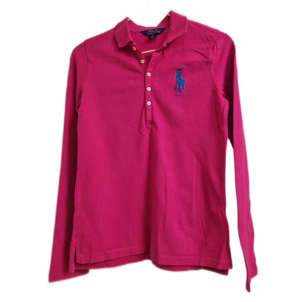 🩷폴로 랄프로렌 핫핑크 빅포니 긴팔 카라티🩷