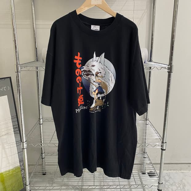 지브리 모노노케 히메 부틀렉 애니메이션 티셔츠 애니티