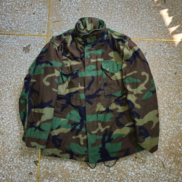 1980's 오리지널 M65 필드자켓 우드랜드 S-S