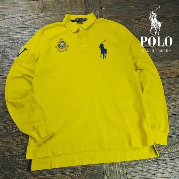 [폴로 랄프로렌] 빅포니 로고 자수 긴팔 카라티 M19356