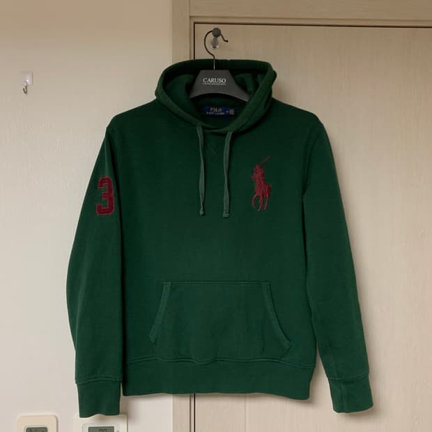 폴로 빅포니 후드티 그린