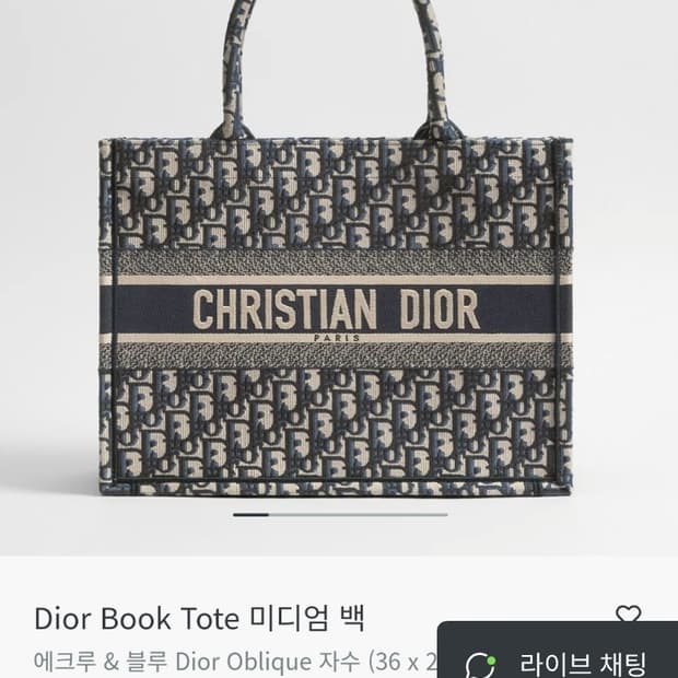 [새상품] 디올 오블리크 북 토트 백 미디움