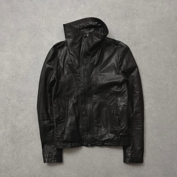 코데즈컴바인 하이넥 램스킨 자켓