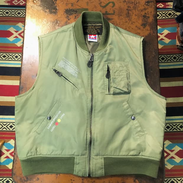프로퍼 카키 집업 플라이트 자켓 베스트 남성 105 사이즈