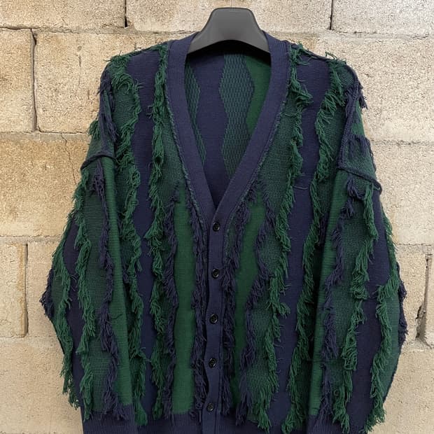 하레 리버시블 프린지 가디건 