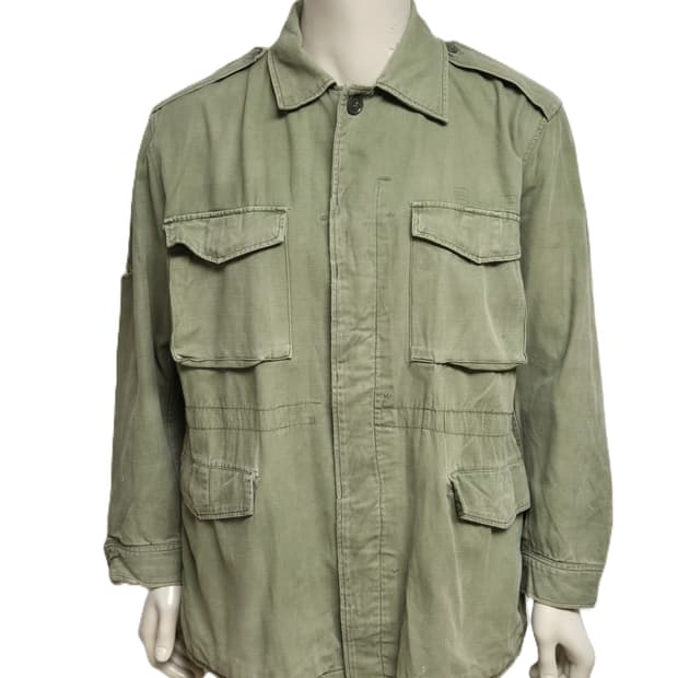 육군 구형 70년대 민무늬 야전상의 전투복 상의 자켓 (XL)