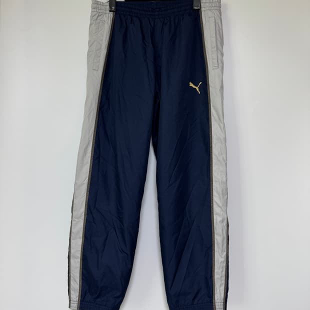푸마 네이비 골드 트랙 팬츠 L 허리 31-34