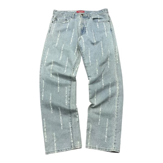 ✨ (바배) 슈프림 올로고 자가드 데님 팬츠