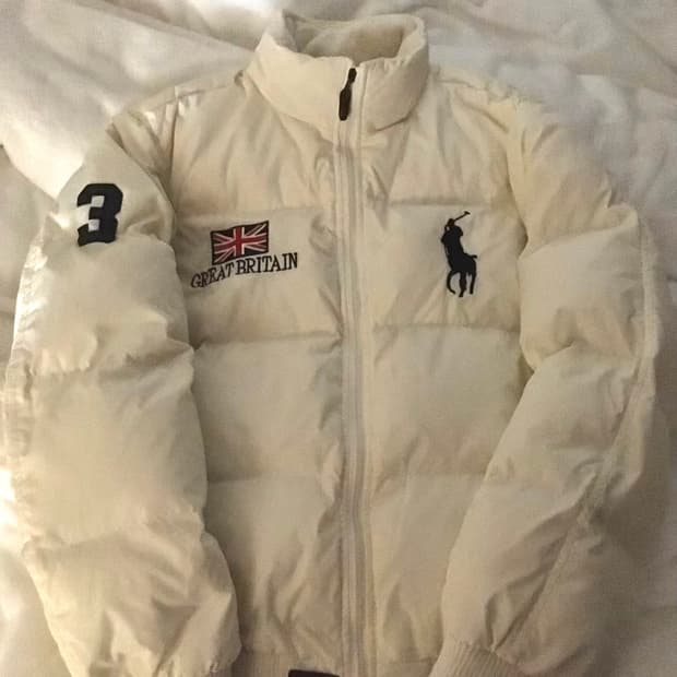 폴로 빅포니 브리튼 크림 패딩
