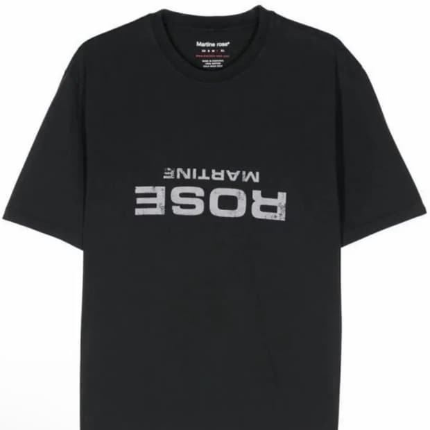 마틴로즈 로고 리버스 반팔 티셔츠 블랙 XL