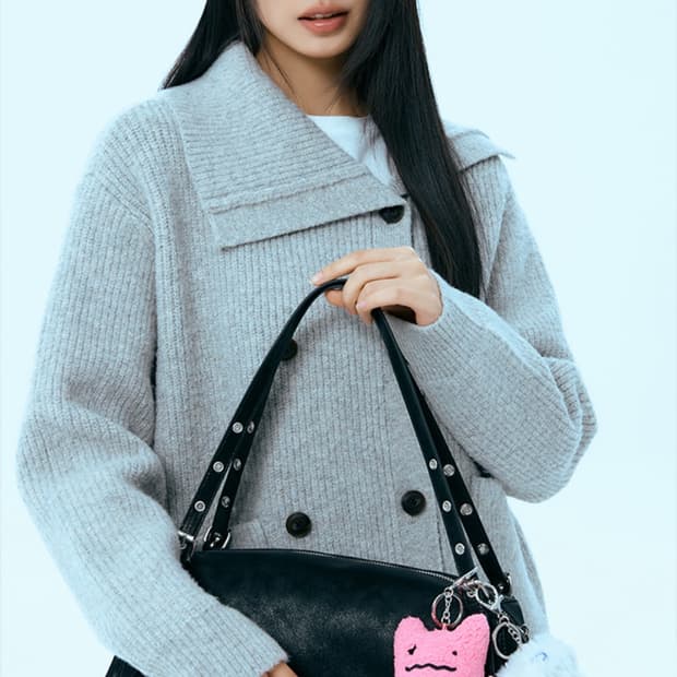 미쏘 아일렛 숄더백 블랙