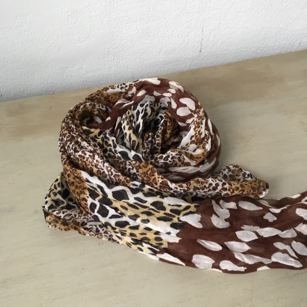 animal pattern scarf