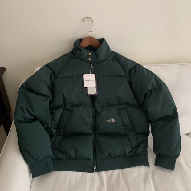 노스페이스 퍼플 로고 패딩size s