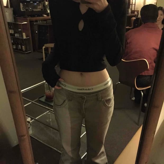 부츠컷 빈티지 플레어진