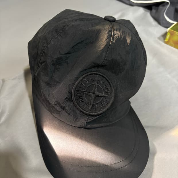 스톤아일랜드 블랙 나일론 볼캡 XL