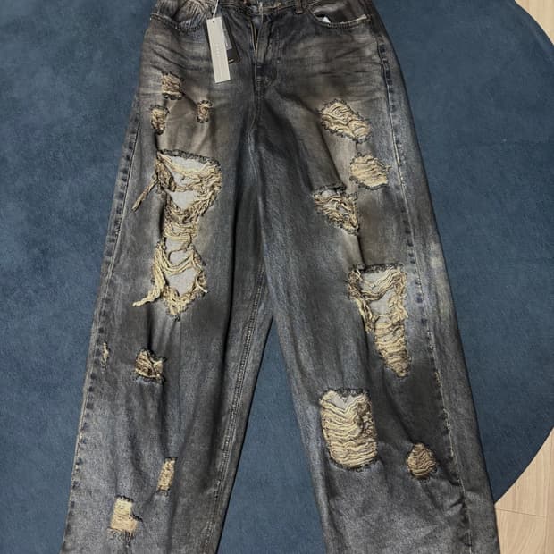 새상품) Dnsr 매드 디스트로이드 데님 M