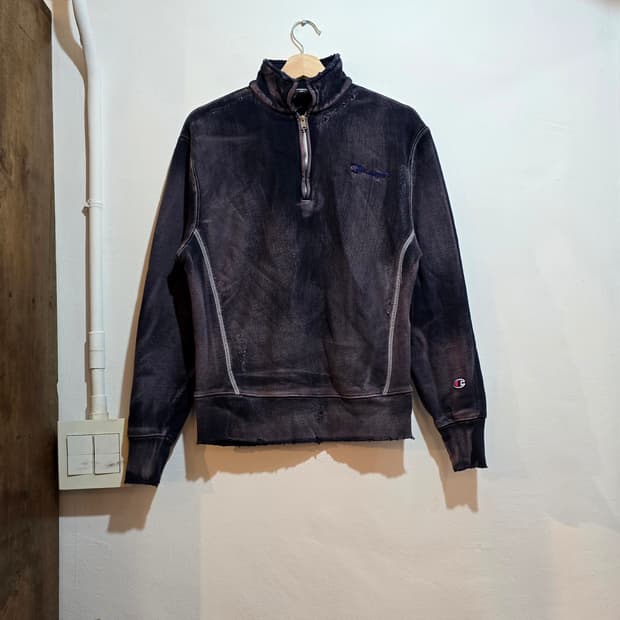 Champion Reverse Weave 커스텀 하프 집업 (챔피온)