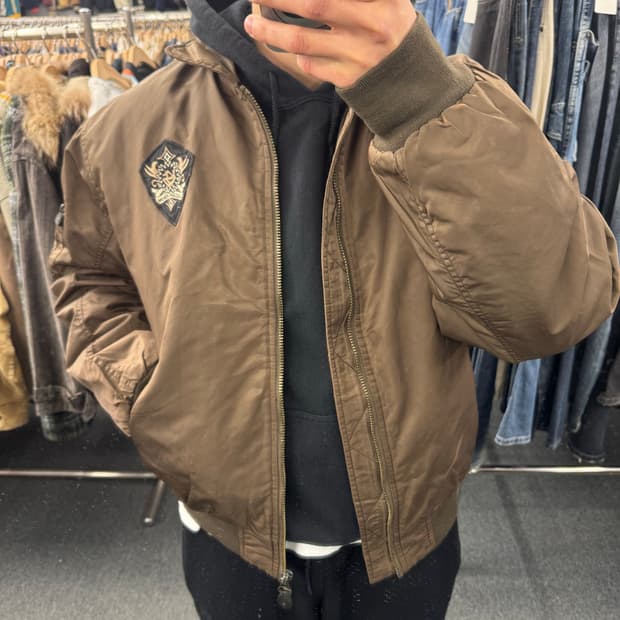 L)American vintage 브라운 MA-1 항공점퍼 (지퍼X)