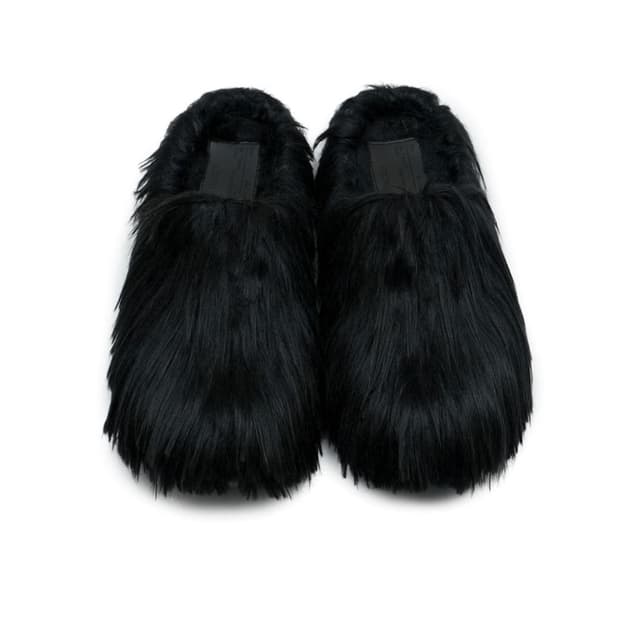 (구해요) 나체 퍼 클로그 블랙 230