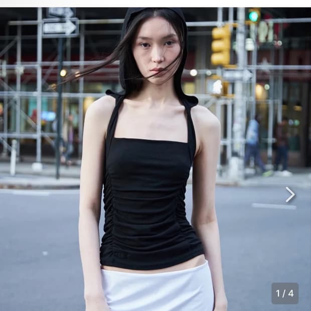 세릭 back open hoodie top