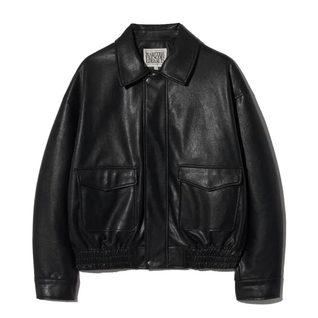 마리떼 프랑소와 저버 가죽 블루종 블랙 레더 자켓 M