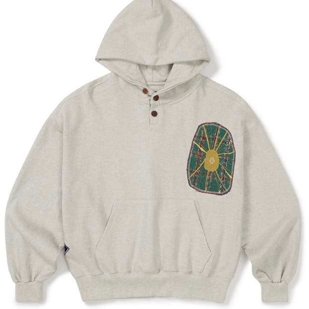 Boiling Patched Hoodie / Oatmeal 사이즈 00