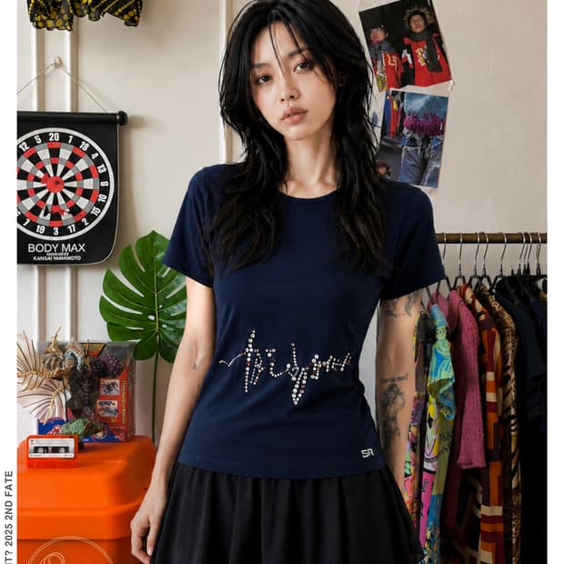 SONIA RYKIEL Gem Cubic Trim Summer Top