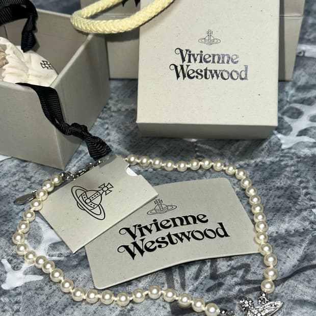 풀박스) 비비안웨스트우드 미니 바스 릴리프 초커 실버