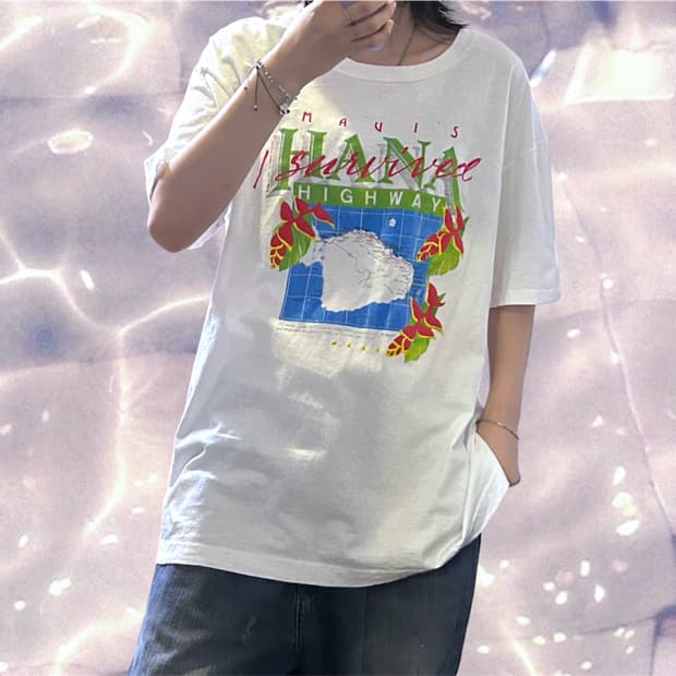 Made In USA hanes 1990s 헤인즈 반팔 티셔츠 화이트 X
