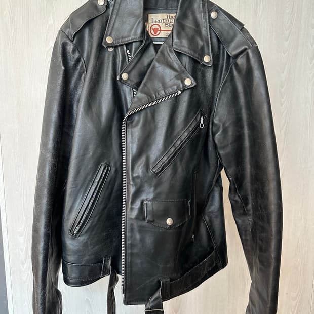 백 프린팅 라이더 자켓