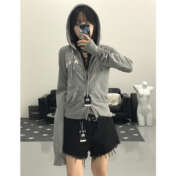 Abercrombie & Fitch Cotton Zip Up Hoodie