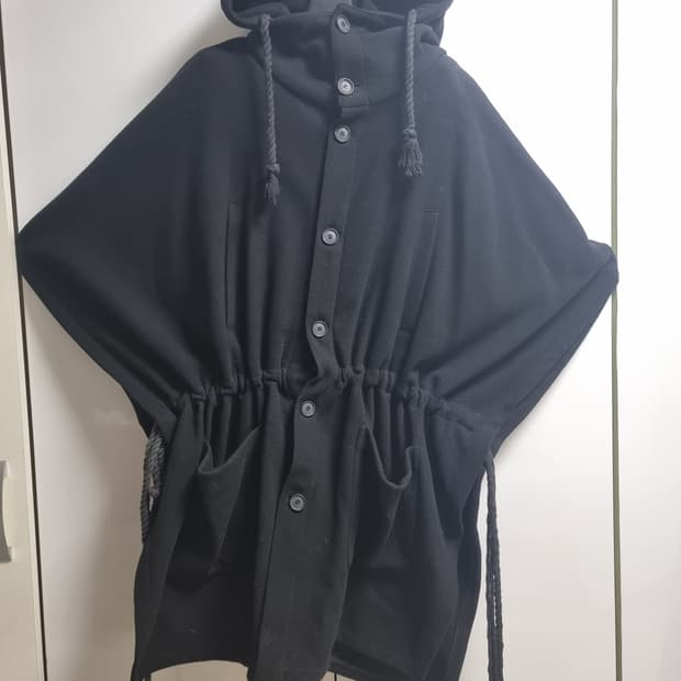 가오리 케이프 후드 코트