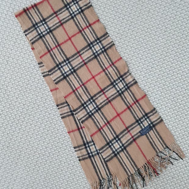 1980 버버리 울 머플러