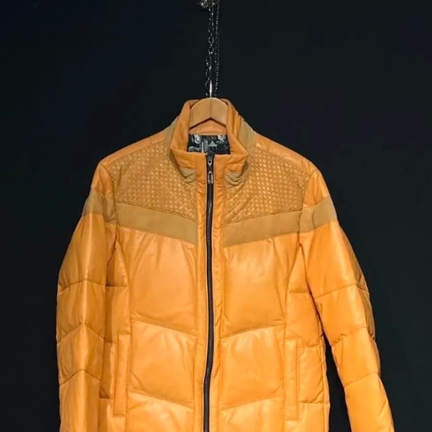 이태리 barassi 가죽 다운패딩