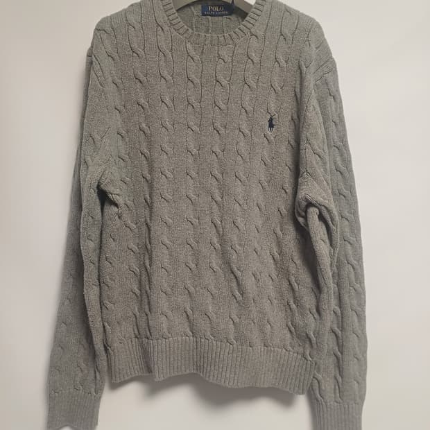 폴로 랄프로렌 코튼 케이블 니트 (그레이/XL/105-110)