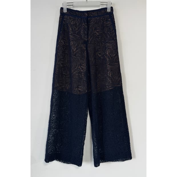 오브제 레이스 백 밴딩 팬츠