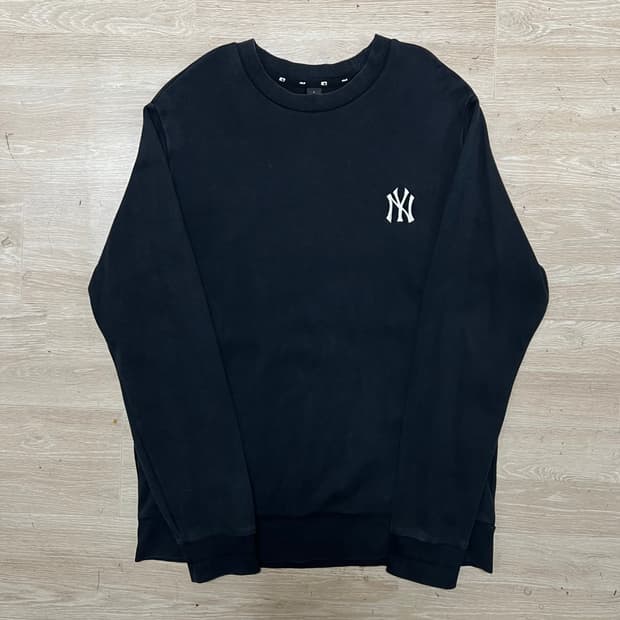 MLB 엠엘비 뉴욕양키스 NY 빅로고 맨투맨 티셔츠 [블랙] L/100