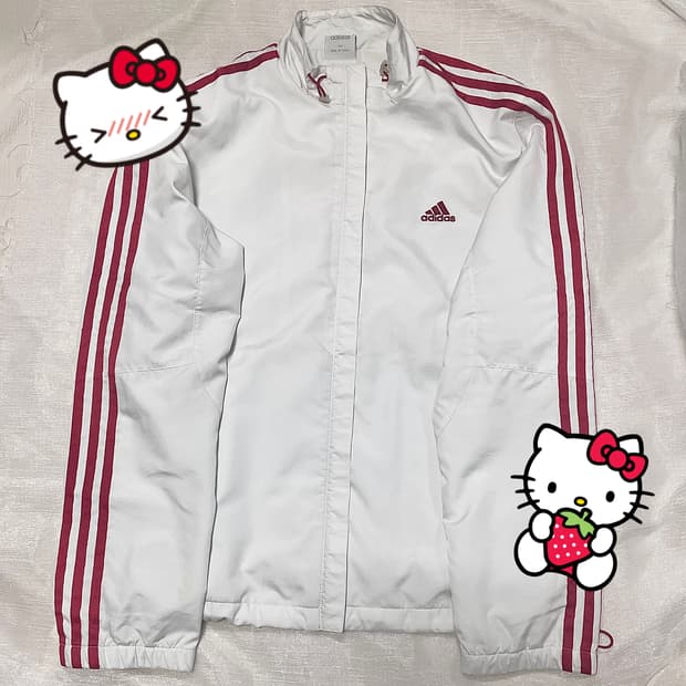 희귀❤️‍🔥아디다스 흰빨 아방핏 바람막이