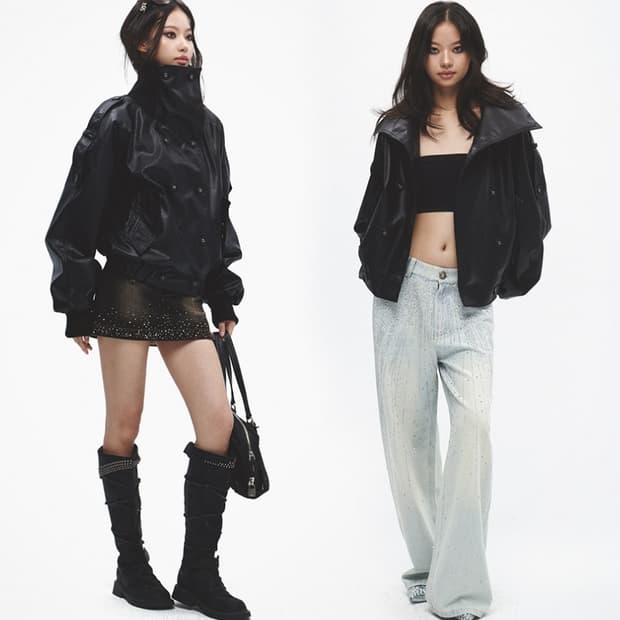 (새 상품) 테스트메커니즘 하이넥 가죽자켓 레더자켓